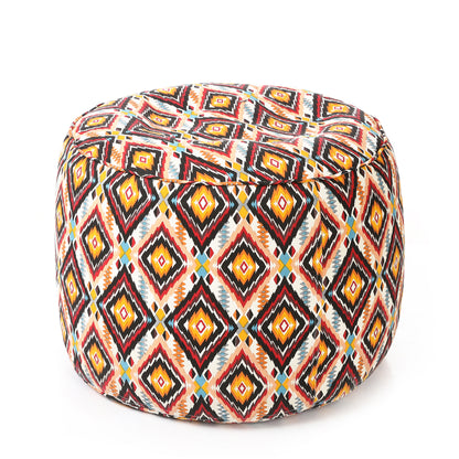 Round - Ottoman Printed Bean Bag With Fillers - Large