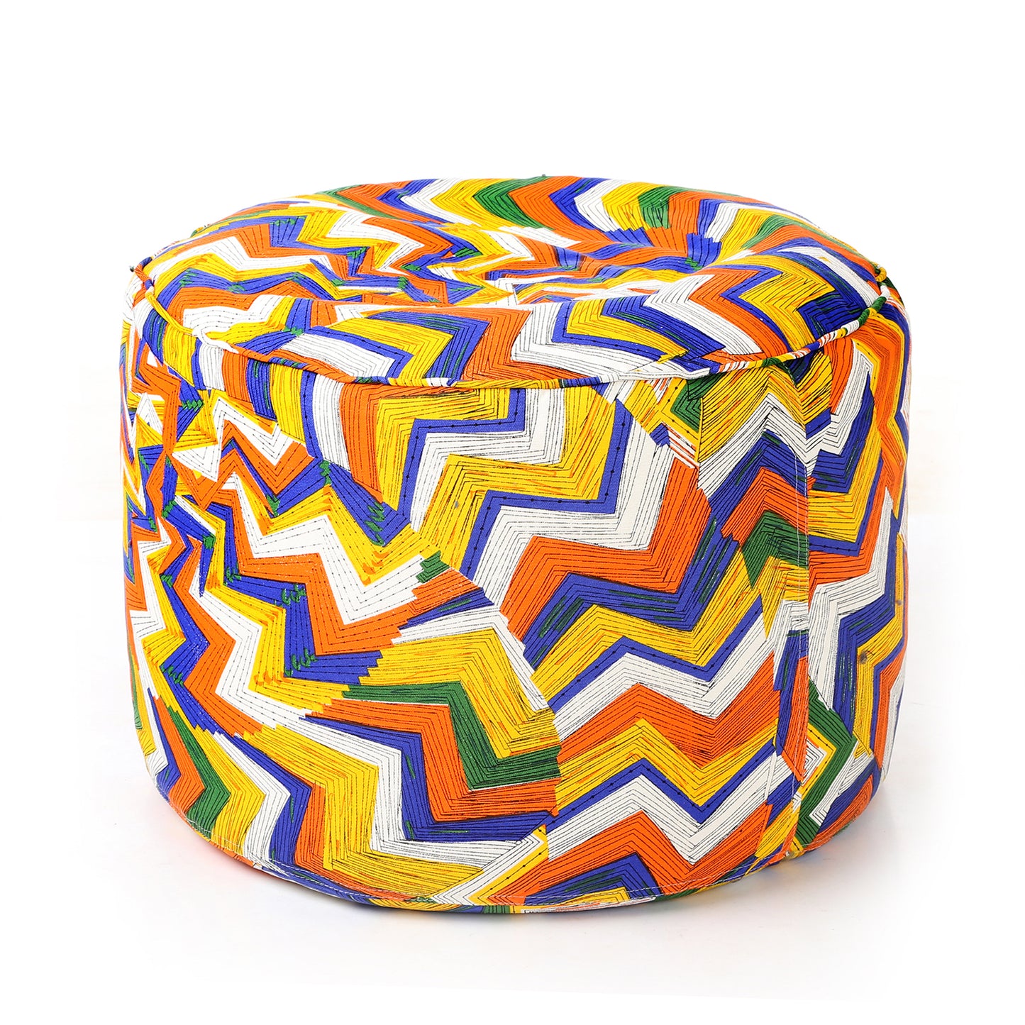 Round - Ottoman Printed Bean Bag With Fillers - Large
