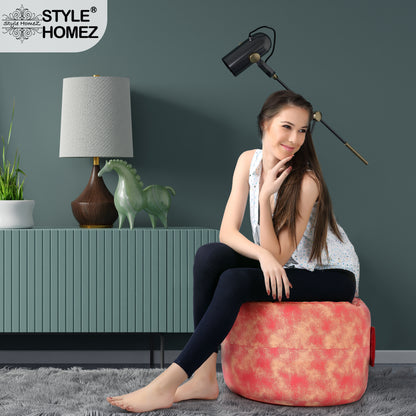 Round - Ottoman Printed Bean Bag With Fillers - Large