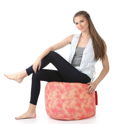 Round - Ottoman Printed Bean Bag With Fillers - Large