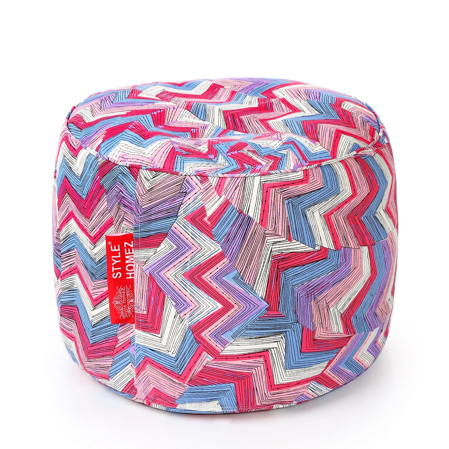 Round - Ottoman Printed Bean Bag With Fillers - Large