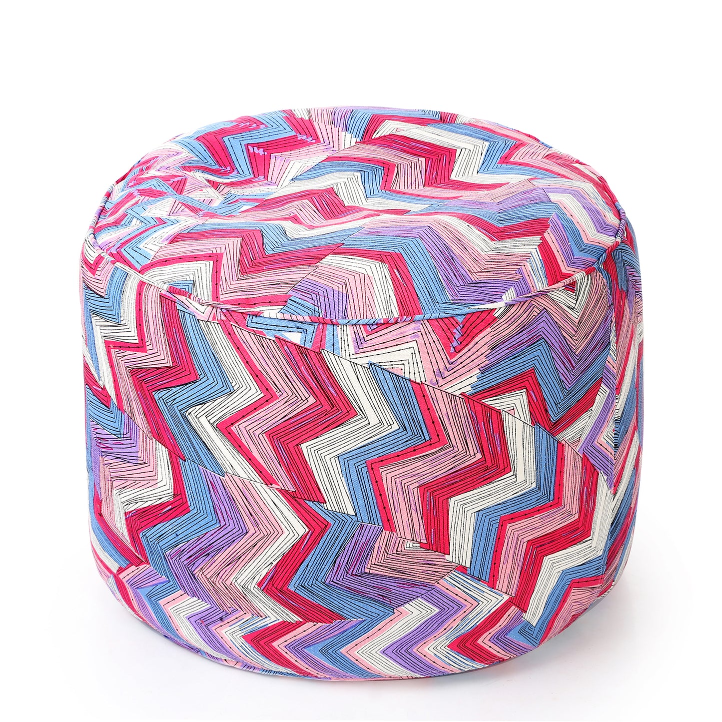 Round - Ottoman Printed Bean Bag With Fillers - Large