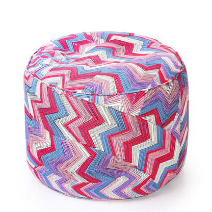 Round - Ottoman Printed Bean Bag With Fillers - Large