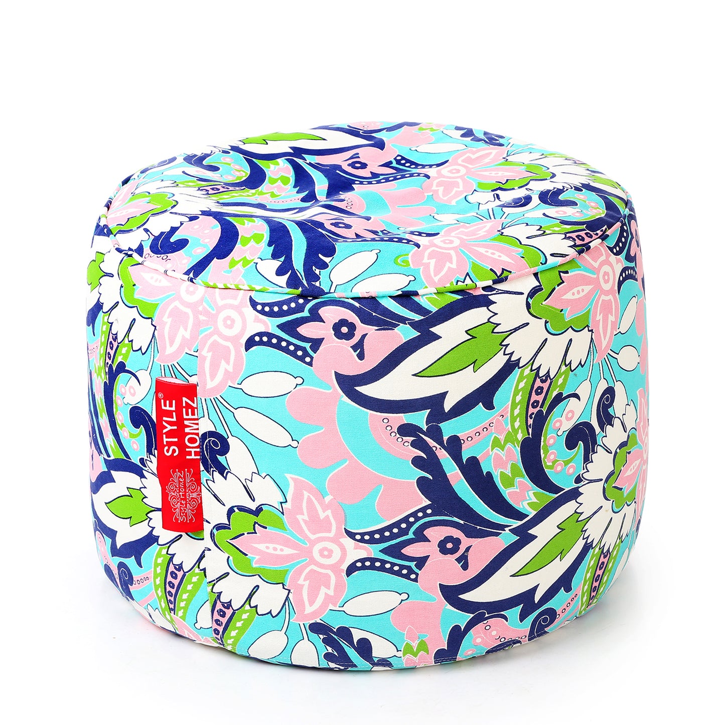 Round - Ottoman Printed Bean Bag With Fillers - Large