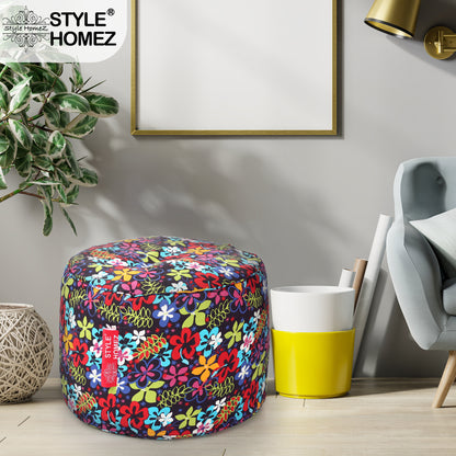 Round - Ottoman Printed Bean Bag With Fillers - Large