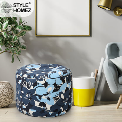 Round - Ottoman Printed Bean Bag With Fillers - Large