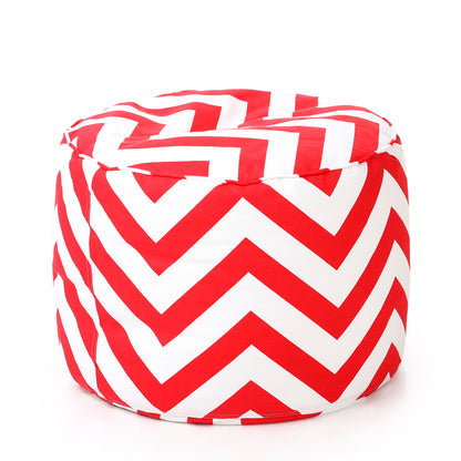 Round - Ottoman Printed Bean Bag With Fillers - Large