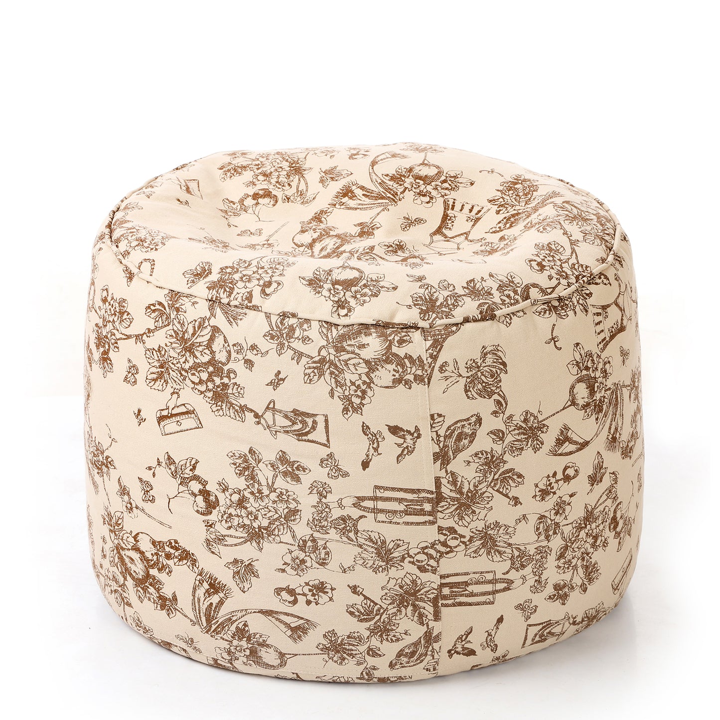 Round - Ottoman Printed Bean Bag With Fillers - Large