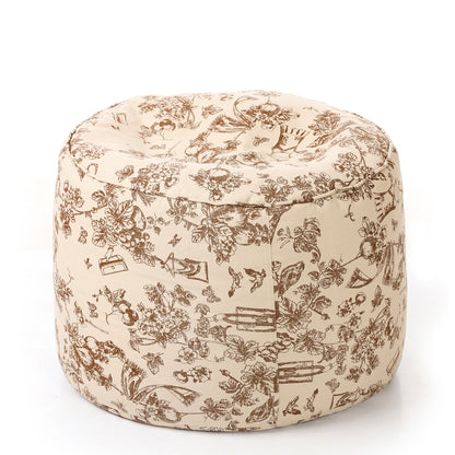 Round - Ottoman Printed Bean Bag With Fillers - Large
