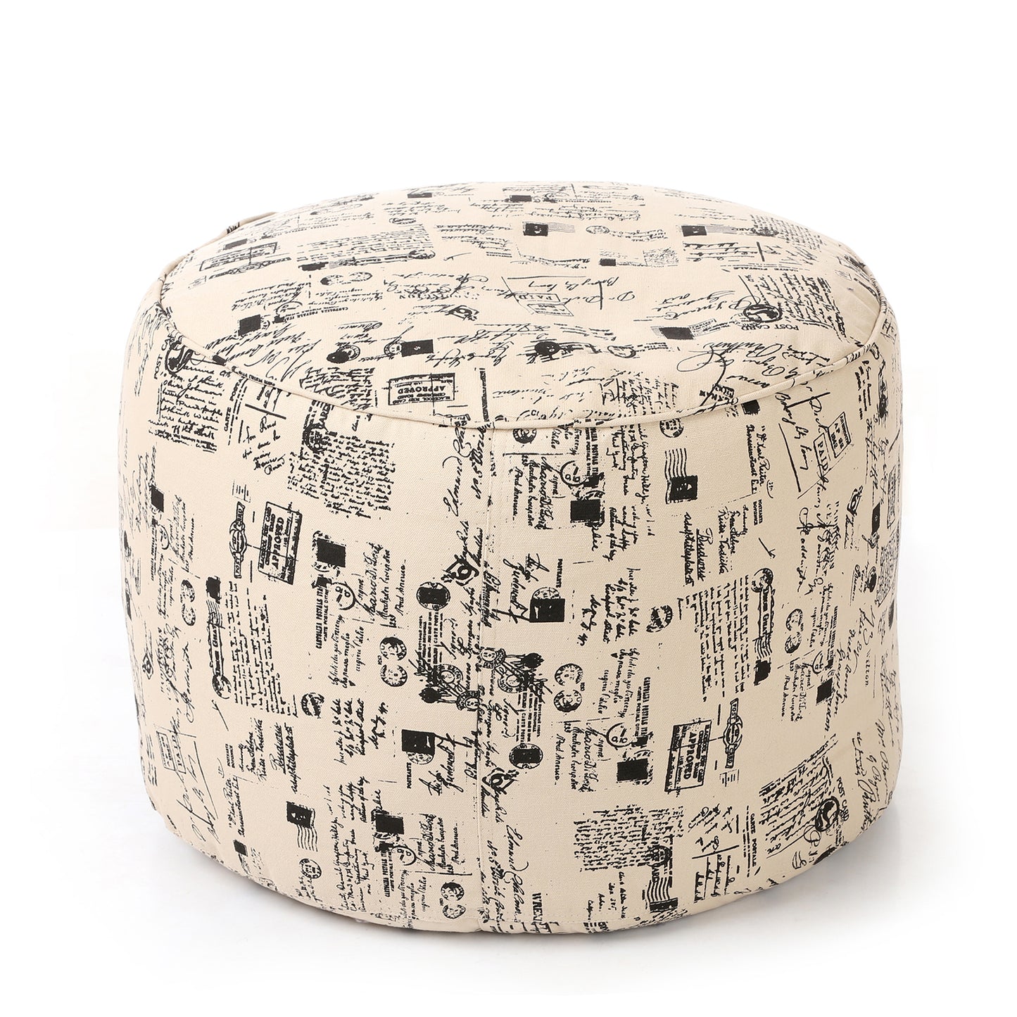 Round - Ottoman Printed Bean Bag With Fillers - Large