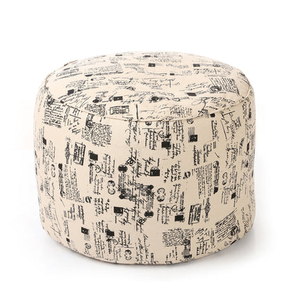 Round - Ottoman Printed Bean Bag With Fillers - Large