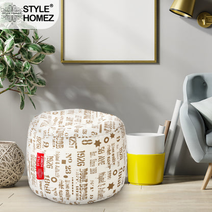 Round - Ottoman Printed Bean Bag With Fillers - Large