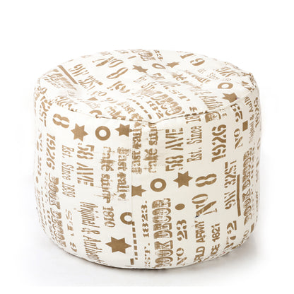 Round - Ottoman Printed Bean Bag With Fillers - Large