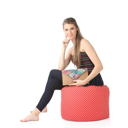 Round - Ottoman Printed Bean Bag With Fillers - Large