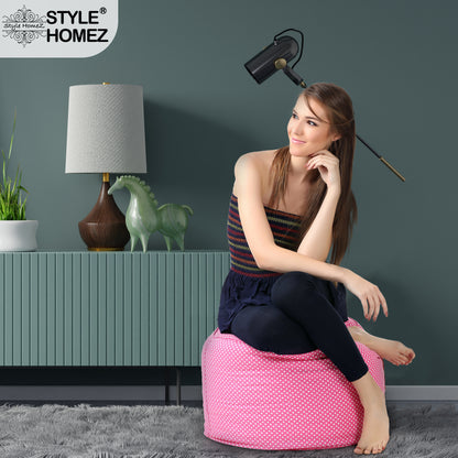 Round - Ottoman Printed Bean Bag With Fillers - Large