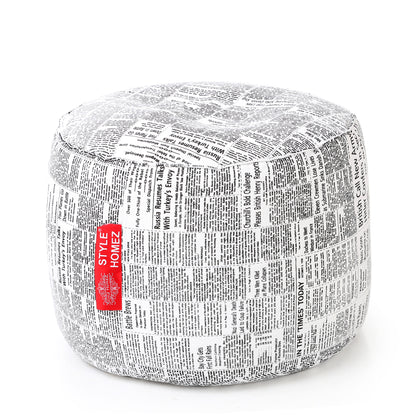 Round - Ottoman Printed Bean Bag With Fillers - Large