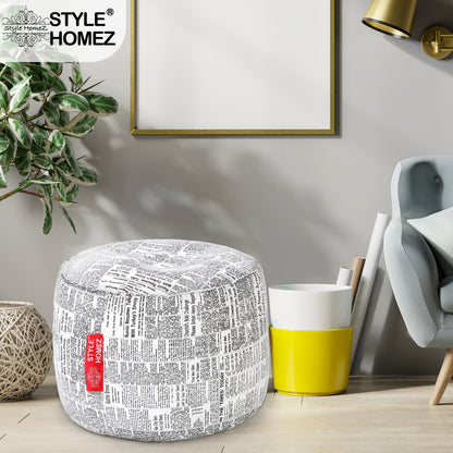 Round - Ottoman Printed Bean Bag With Fillers - Large
