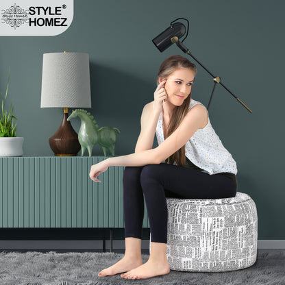 Round - Ottoman Printed Bean Bag With Fillers - Large