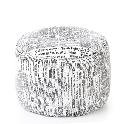 Round - Ottoman Printed Bean Bag With Fillers - Large