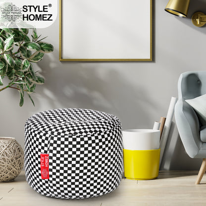 Round - Ottoman Printed Bean Bag With Fillers - Large