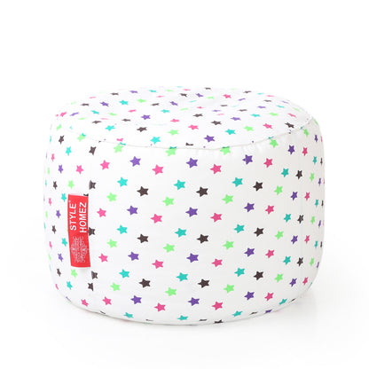Round - Ottoman Printed Bean Bag With Fillers - Large