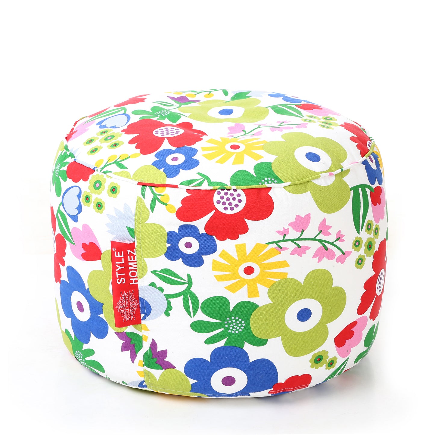 Round - Ottoman Printed Bean Bag With Fillers - Large