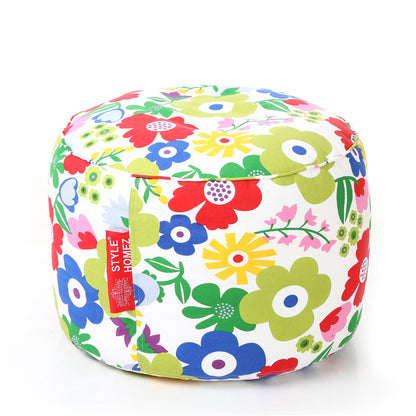 Round - Ottoman Printed Bean Bag With Fillers - Large