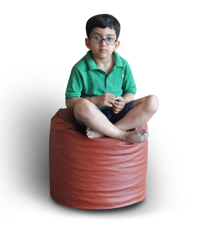 Classic - Leatherette Bean Ottoman Stool - Large