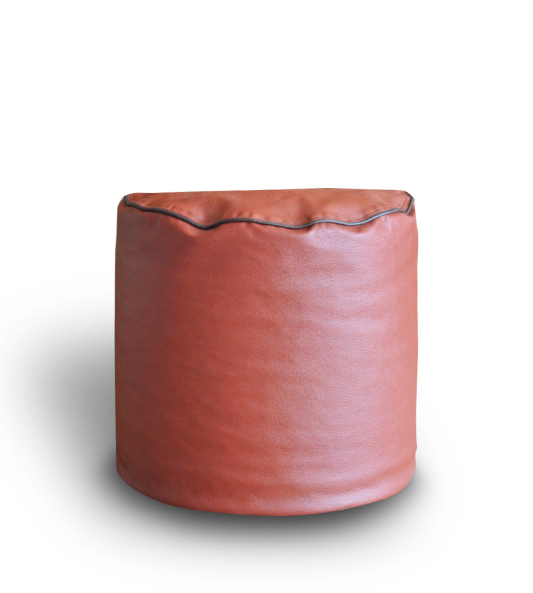 Classic - Leatherette Bean Ottoman Stool - Large