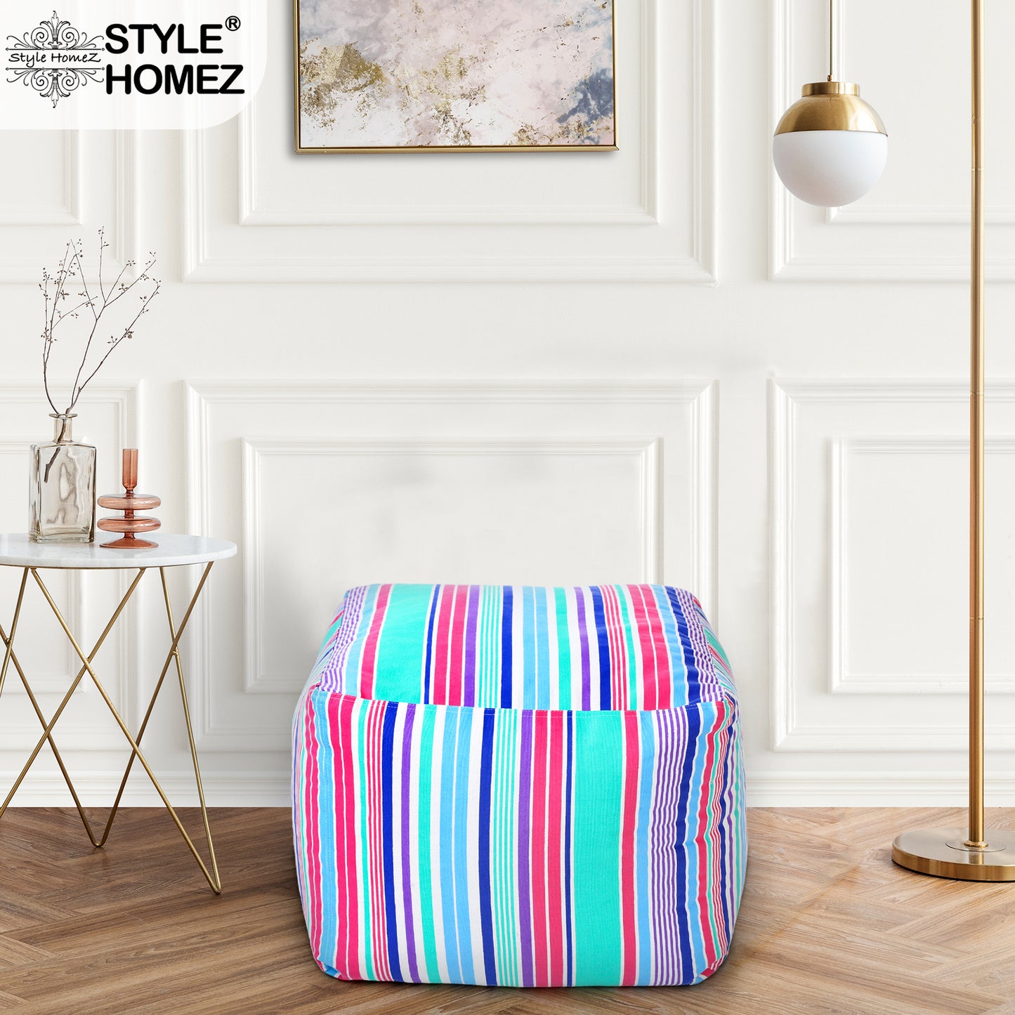 Square - Ottoman Printed Bean Bag With Fillers - Large