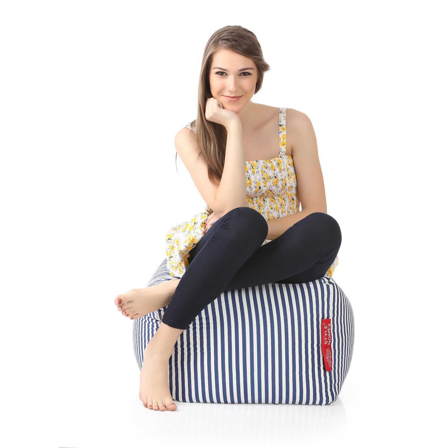 Square - Ottoman Printed Bean Bag With Fillers - Large