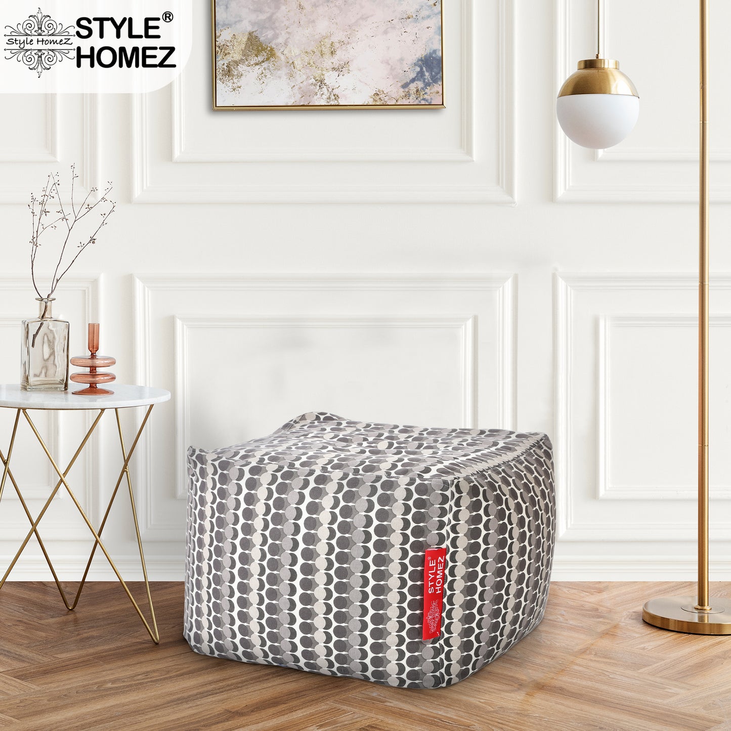 Square - Ottoman Printed Bean Bag With Fillers - Large