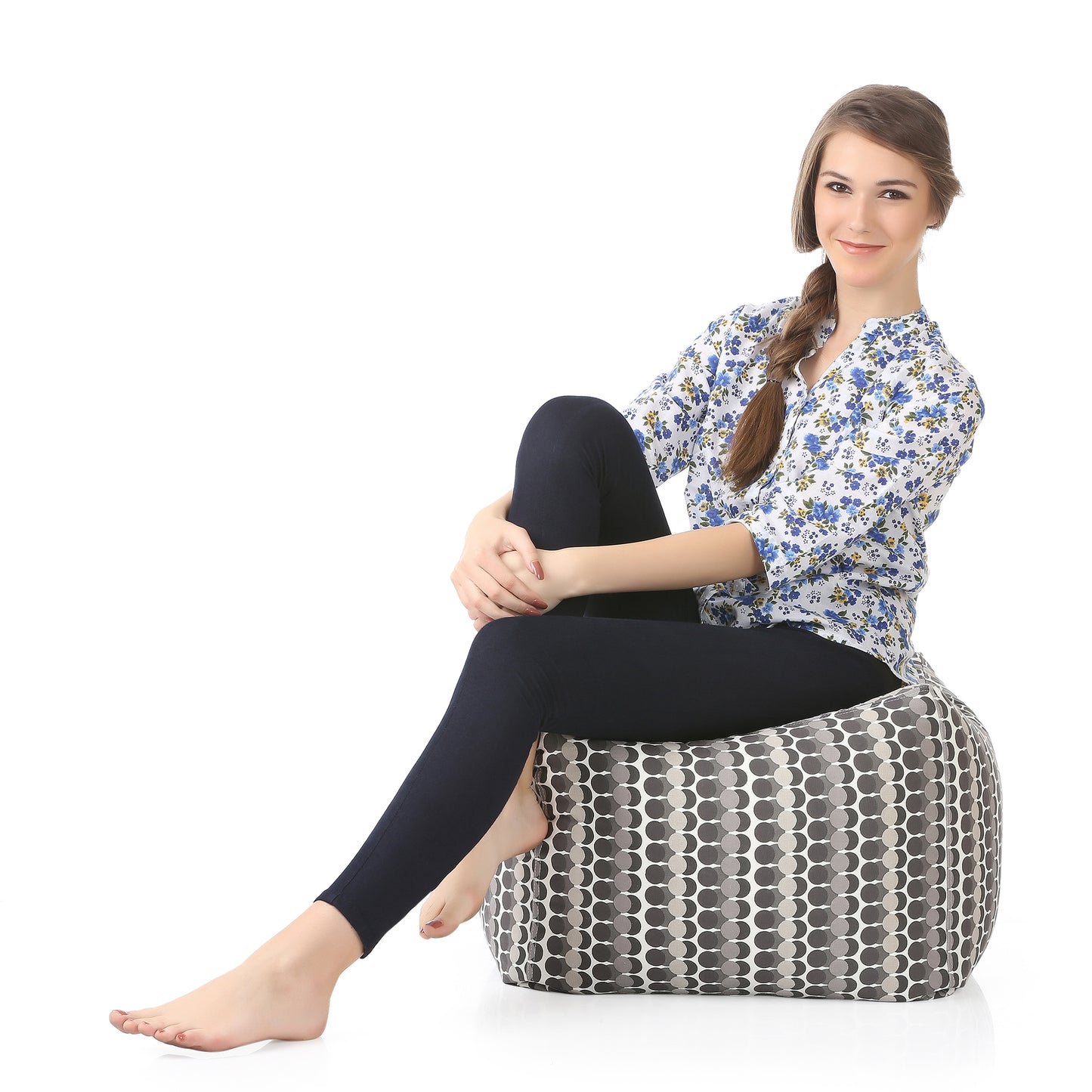 Square - Ottoman Printed Bean Bag With Fillers - Large