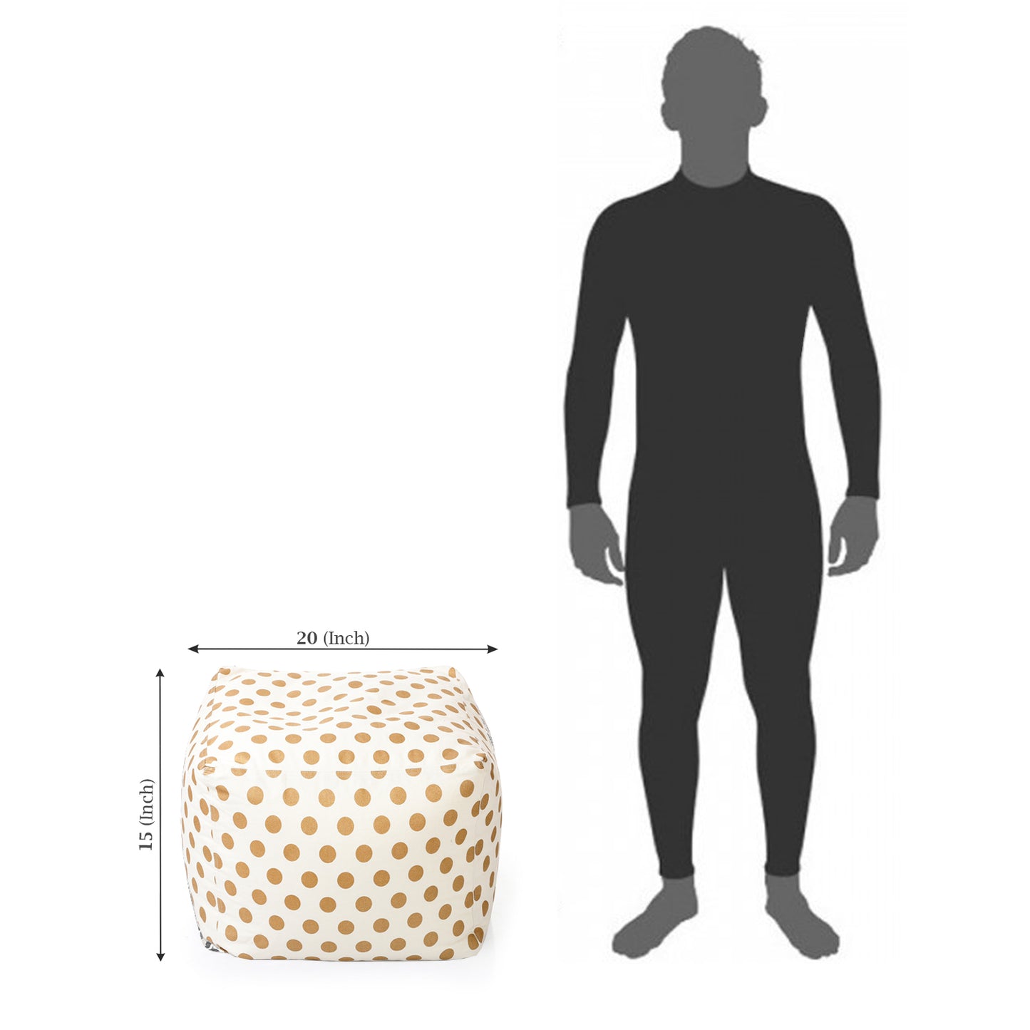 Square - Ottoman Printed Bean Bag With Fillers - Large