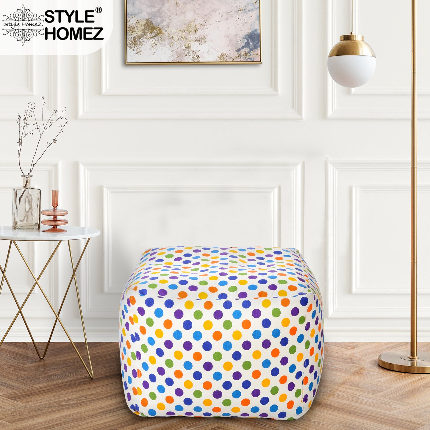Square - Ottoman Printed Bean Bag With Fillers - Large
