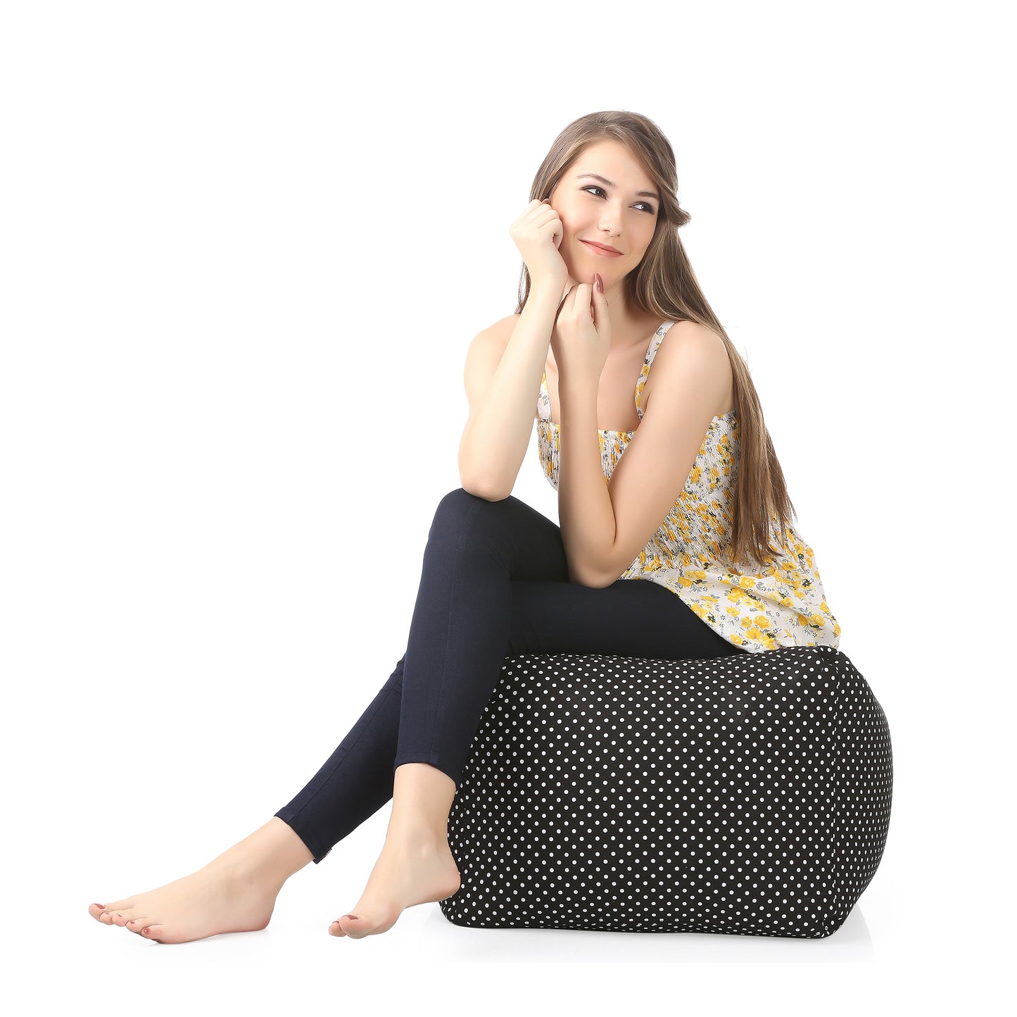 Square - Ottoman Printed Bean Bag With Fillers - Large