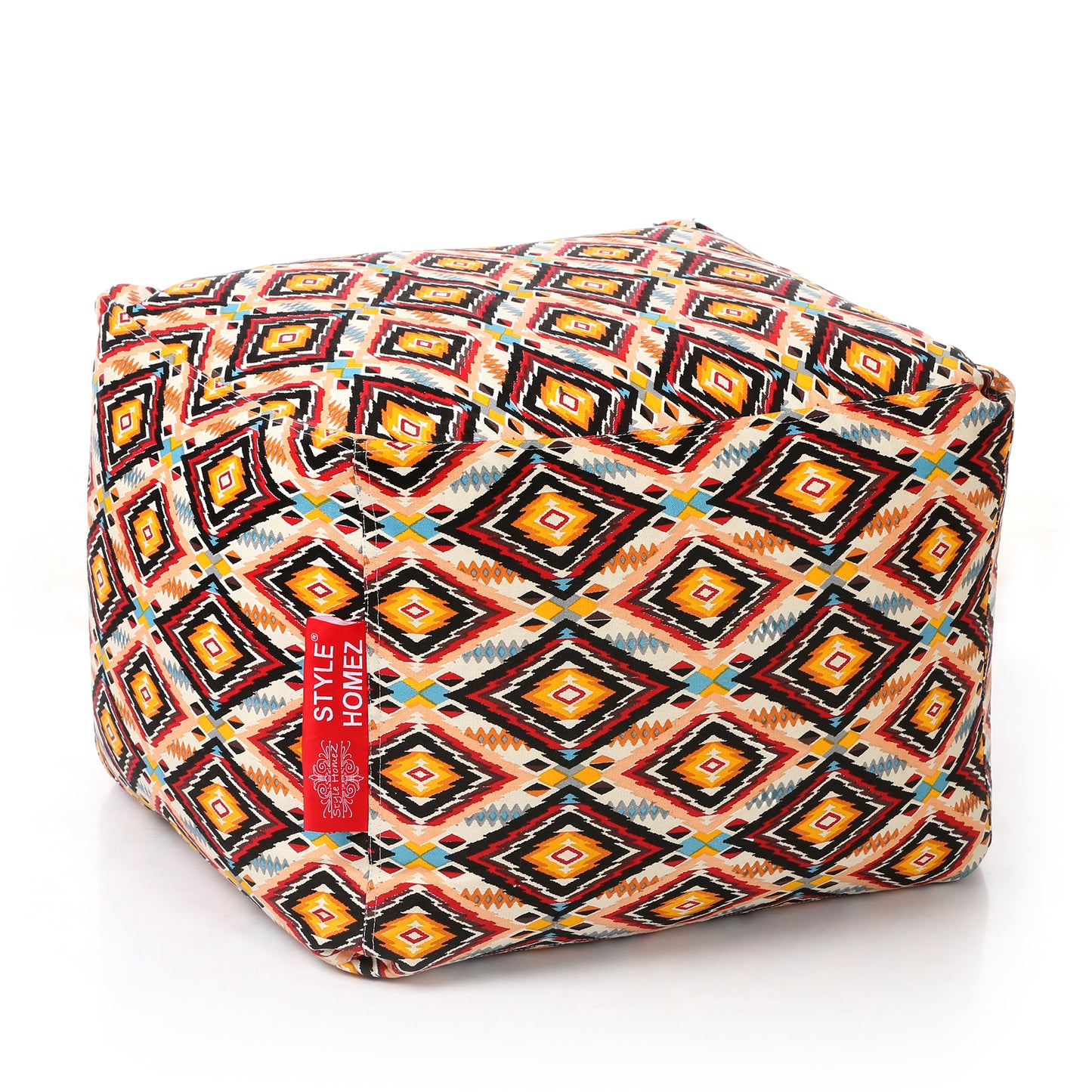 Square - Ottoman Printed Bean Bag With Fillers - Large