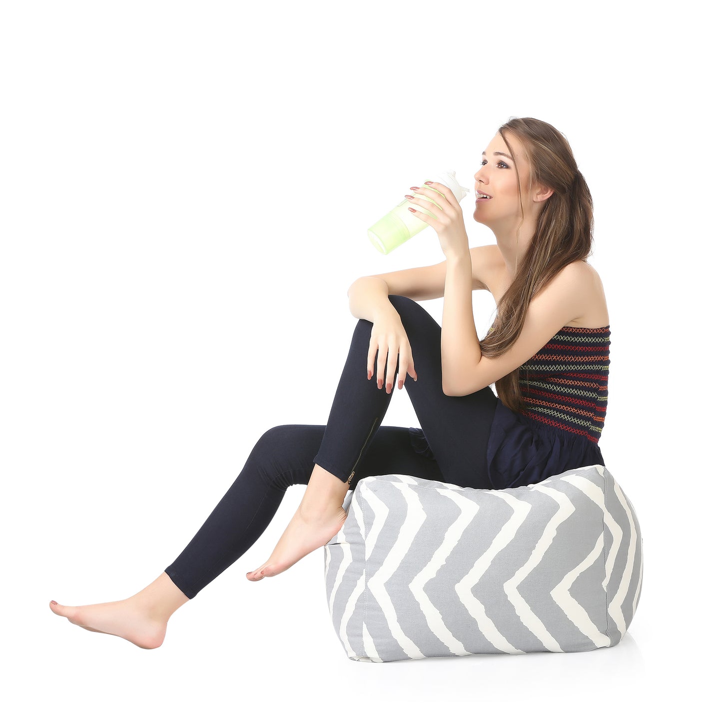 Square - Ottoman Printed Bean Bag With Fillers - Large