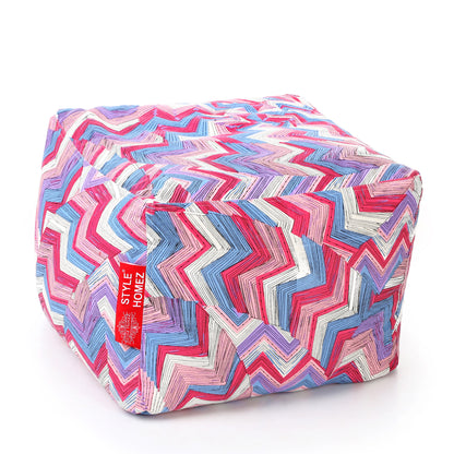 Square - Ottoman Printed Bean Bag With Fillers - Large