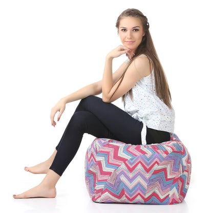 Square - Ottoman Printed Bean Bag With Fillers - Large
