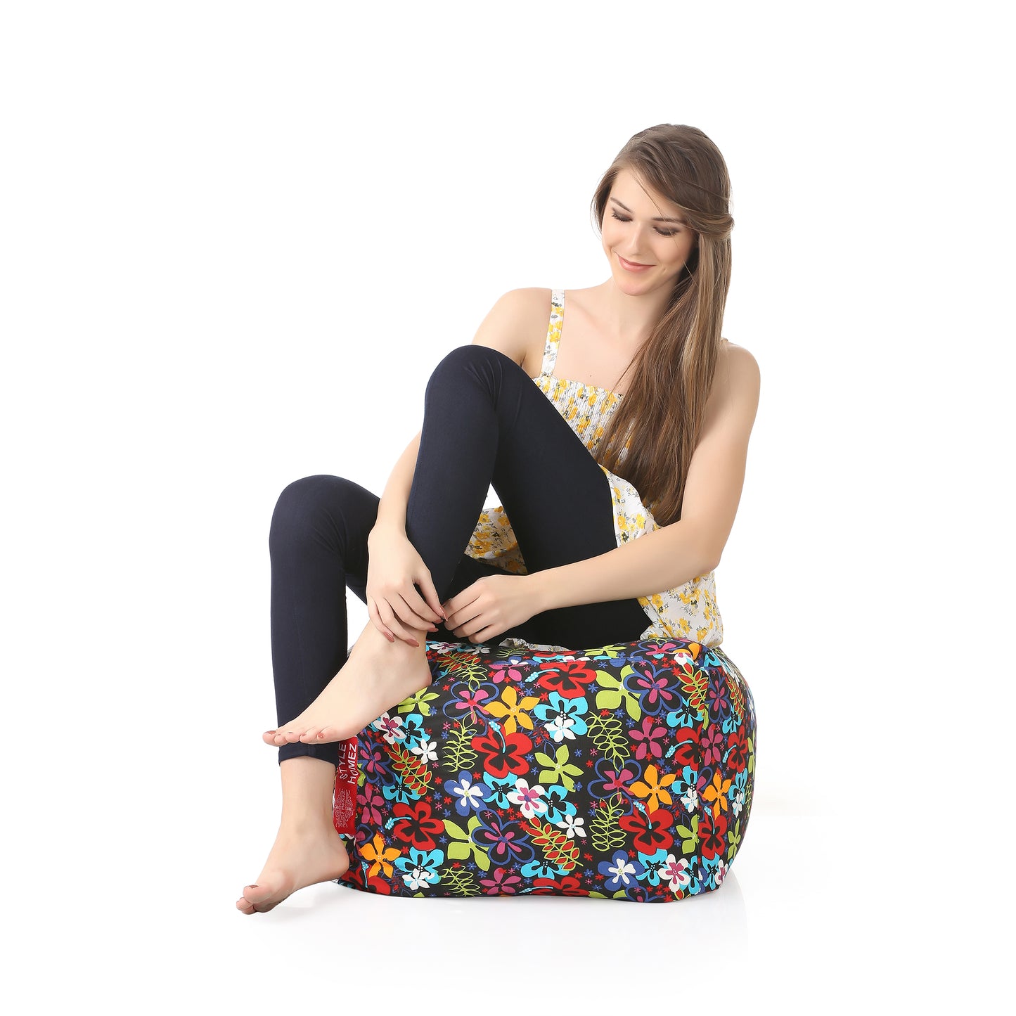 Square - Ottoman Printed Bean Bag With Fillers - Large