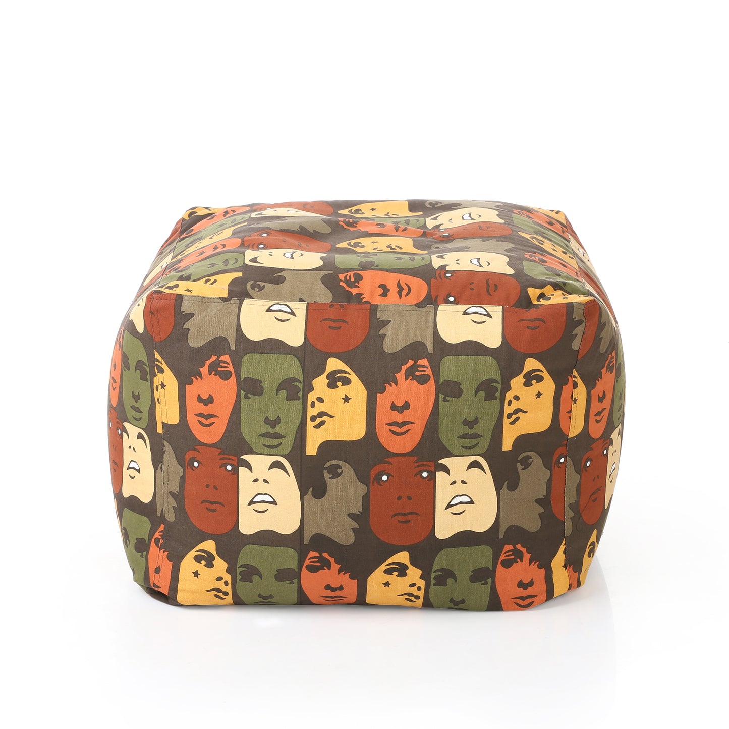 Square - Ottoman Printed Bean Bag With Fillers - Large