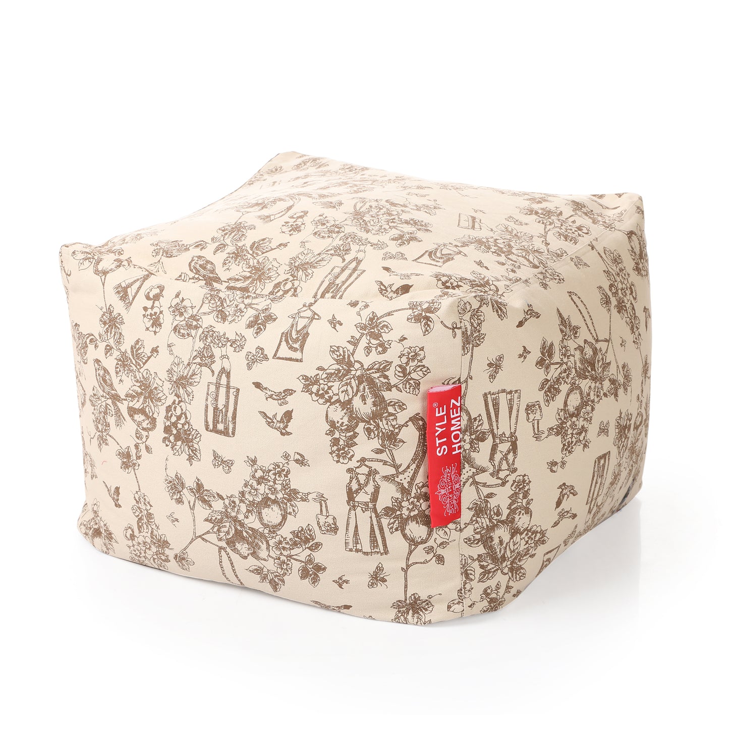 Square - Ottoman Printed Bean Bag With Fillers - Large