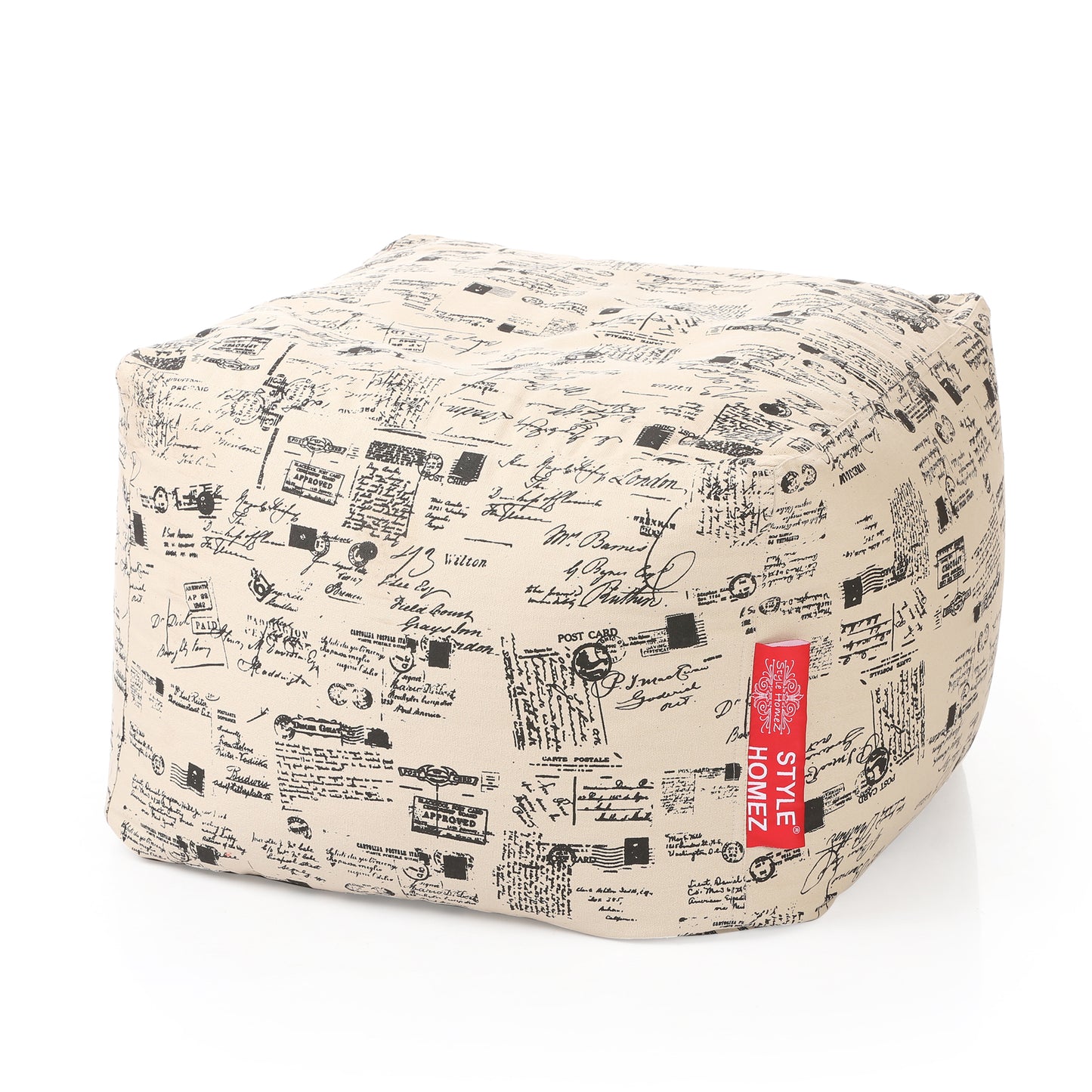 Square - Ottoman Printed Bean Bag With Fillers - Large