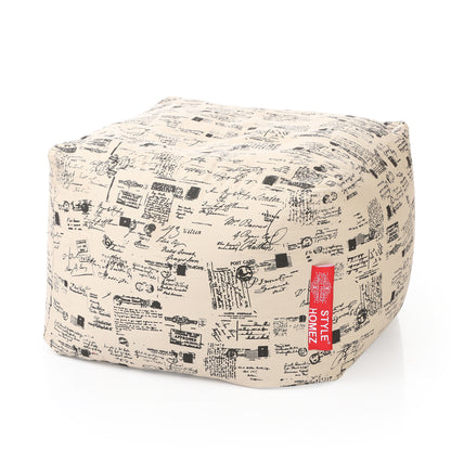 Square - Ottoman Printed Bean Bag With Fillers - Large
