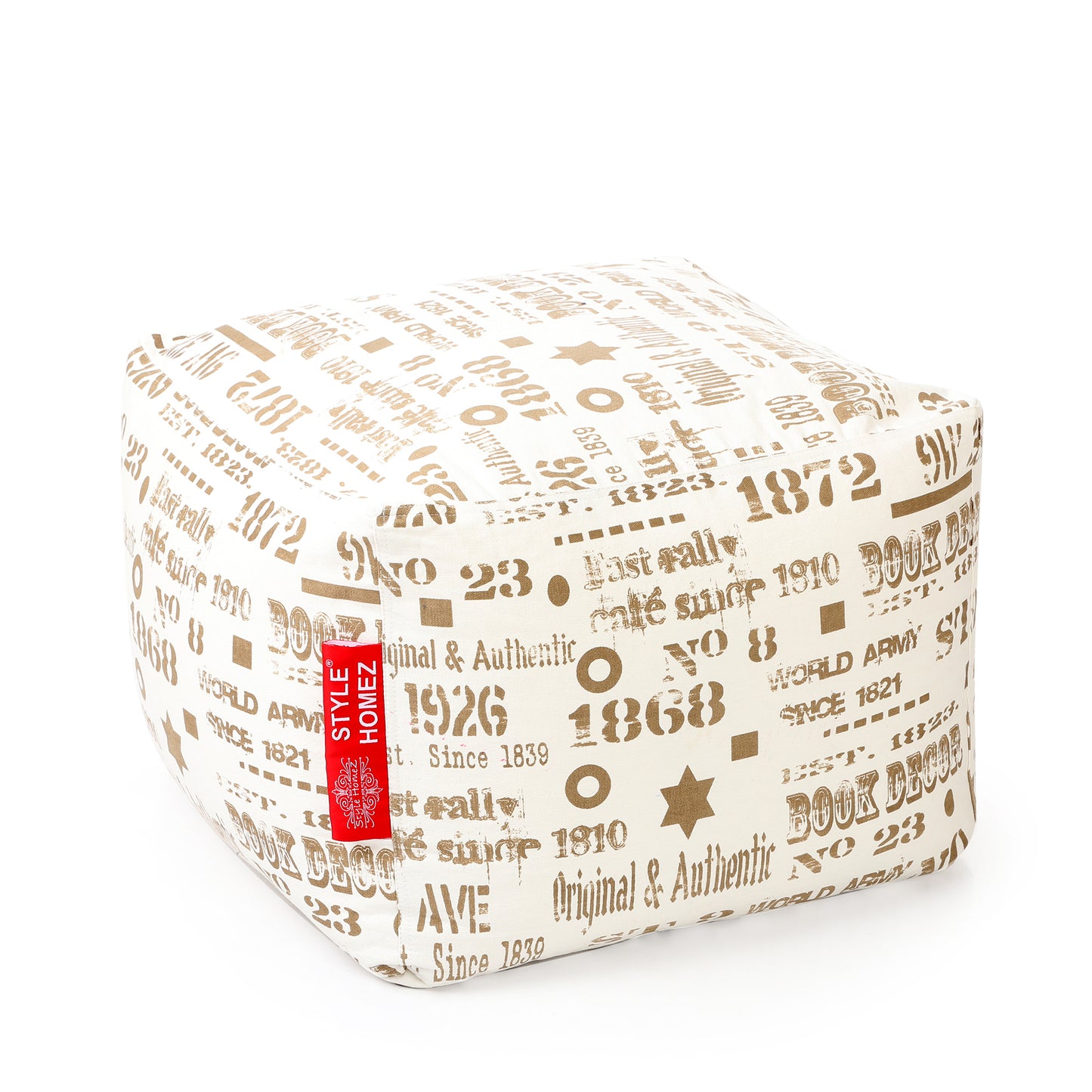 Square - Ottoman Printed Bean Bag With Fillers - Large