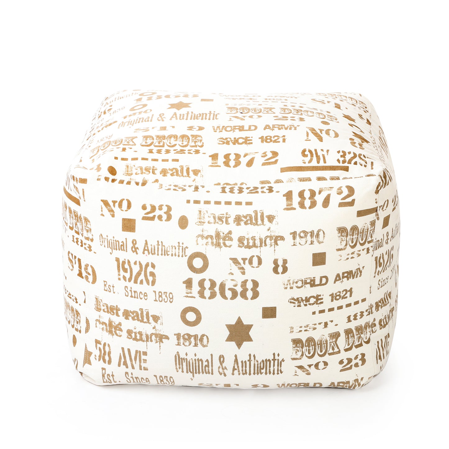 Square - Ottoman Printed Bean Bag With Fillers - Large
