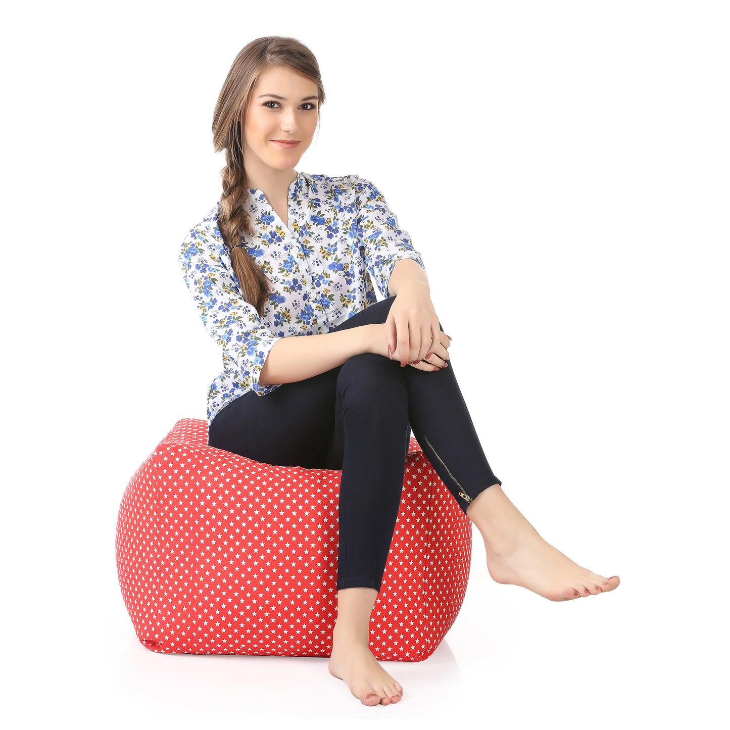Square - Ottoman Printed Bean Bag With Fillers - Large