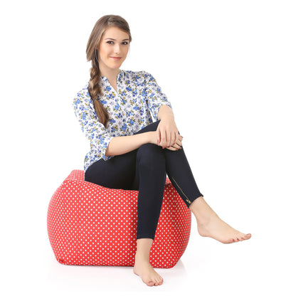 Square - Ottoman Printed Bean Bag With Fillers - Large