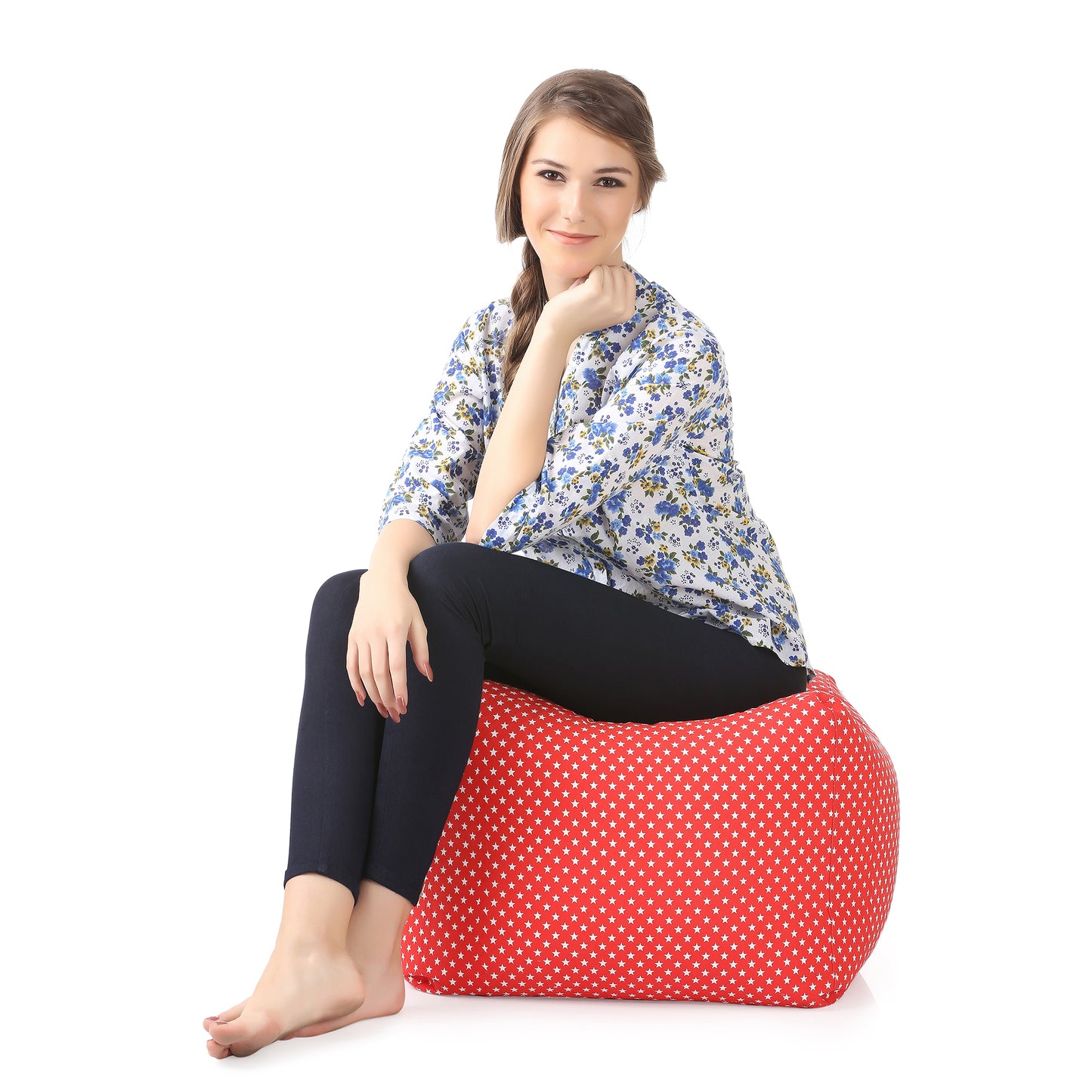 Square - Ottoman Printed Bean Bag With Fillers - Large